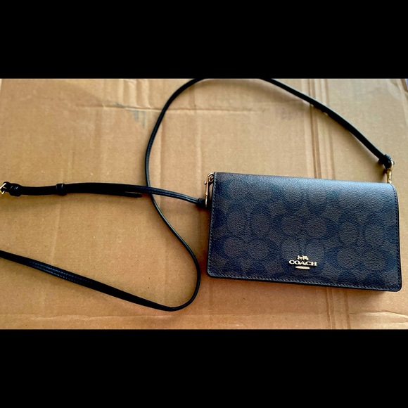 Brown/Black Coach small crossbody - Picture 1 of 4